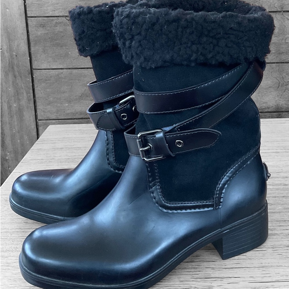Coach Zena Black Snow/Rain Boot.